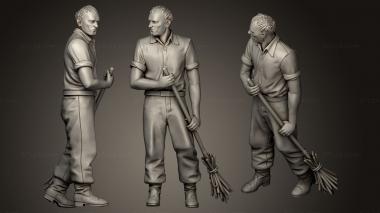 Figurines of people workers 7 3d model